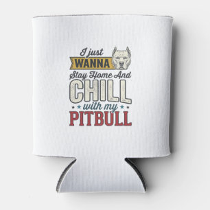 Porta-lata Pitbull Vintage Fique Em Casa E Relaxe Amante De C