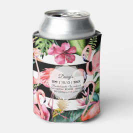 Porta-lata PixDezines Bachelorette Weekend Pink Flamingos DIY