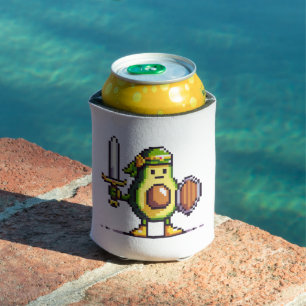 Porta-lata Pixel Avocado Warrior - Caractere do Jogo Retroati