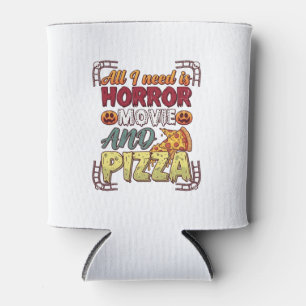 Porta-lata Pizza de Filme de Terror Halloween Abóbora Crânio