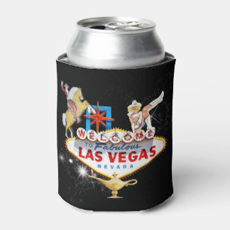 Porta-lata Placa de Boas-Vindas de Las Vegas em Fundo Estrela