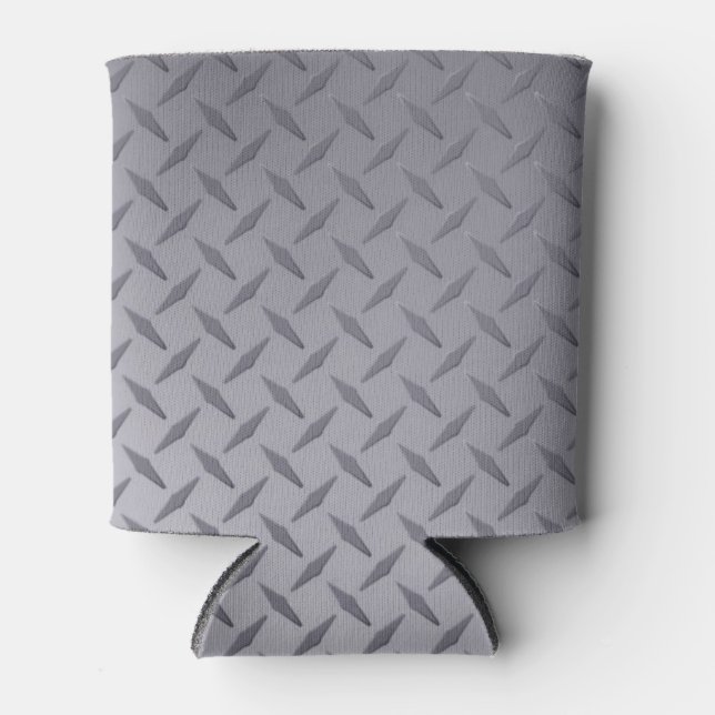 Porta-lata Placa de Diamante de Cinza de Aço (Frente)