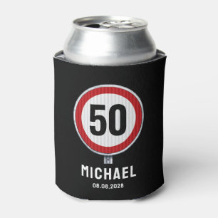 Porta-lata Placa de Limite de Velocidade de 50º Aniversário -