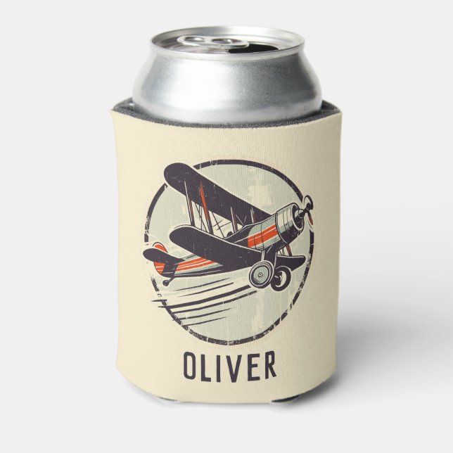 Porta-lata Plano de Biplano Vermelho e Verde retroativo (Can Back)