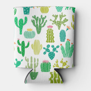 Porta-lata Planta de cactus: vintage floral set.