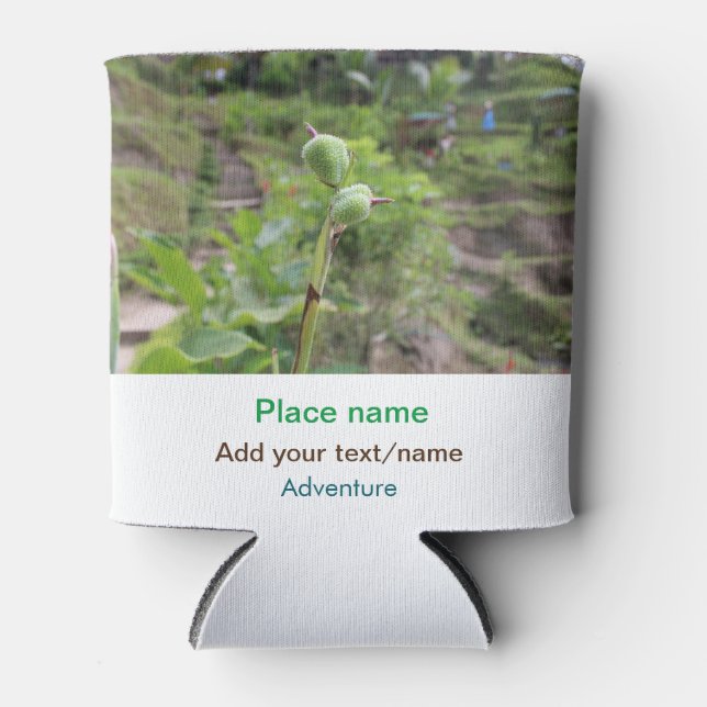 Porta-lata Plantas naturais fotografia água de praia viagem (Frente)