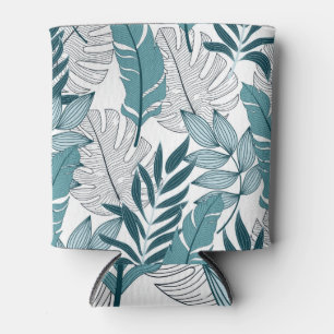 Porta-lata Plantas Tropicais Deixam Papel De Parede Vintage.