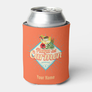 Porta-lata Playa del Carmen Mexico Retro Cocktail Vintage