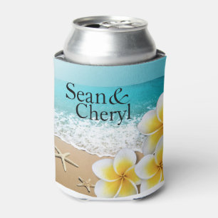 Porta-lata Plumeria Beach Can Cooler