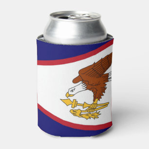 Porta-lata Pode o refrigerador com a bandeira de Samoa