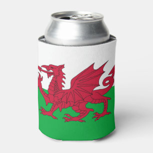 Porta-lata Pode o refrigerador com bandeira de Wales, Reino