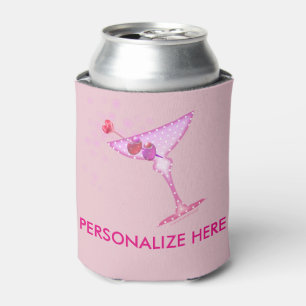 PORTA-LATA PODE O REFRIGERADOR - MARTINI COR-DE-ROSA