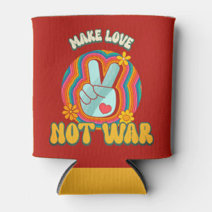 Porta-lata Pode Resfriador Fazer Amor Não Guerra Retro Groovy