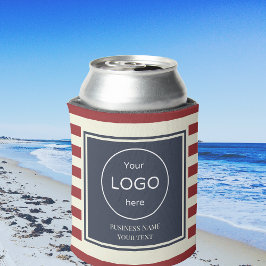 Porta-lata Pode resfriar o logotipo da empresa vermelho, mari