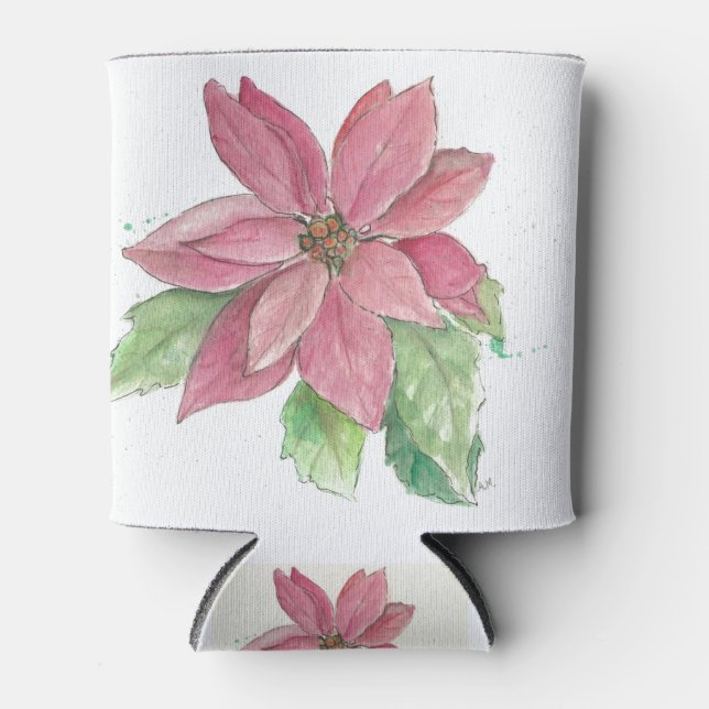 Porta-lata poinsettia (Frente)