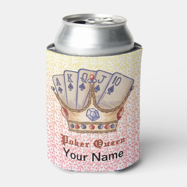 Porta-lata Poker Queen Can Cooler (Can Front)