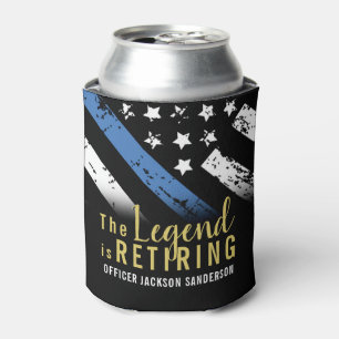 Porta-lata Polícia de Linha Azul Fino da Polícia