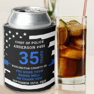 Porta-lata Polícia Retienta Anos De Serviço Thin Blue Line
