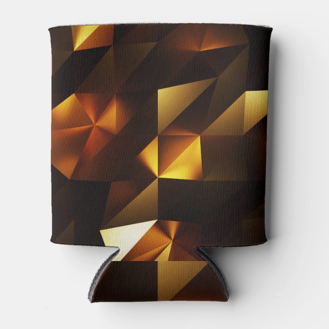Porta-lata Polígono Dourado: renderização de Abstrato 3D (Frente)