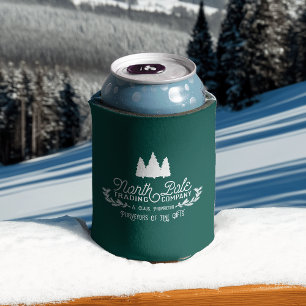 Porta-lata Pólo Norte que troca a tipografia do natal vintag