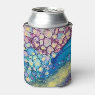 Porta-lata Pontos coloridos Tinta alcoólica Abstrato líquid