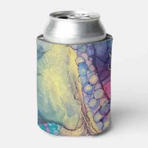 Porta-lata Pontos coloridos Tinta alcoólica Abstrato líquid