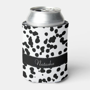 Porta-lata Pontos Dalmatian preto e branco