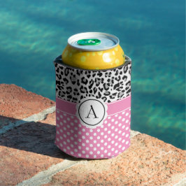 Porta-lata Pontos e impressão monogramas de fêmeas