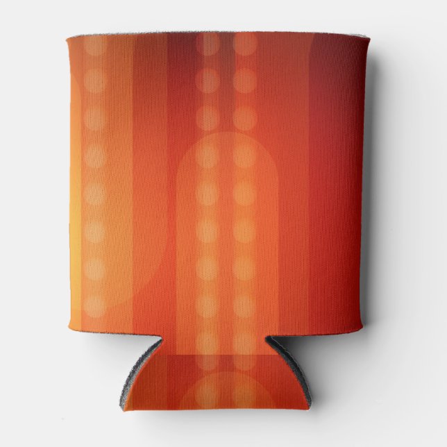 Porta-lata Pontos laranja para uma lata viva resfriada (Frente)