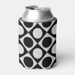 Porta-lata Pontos & quadrados / branco preto + suas ideias