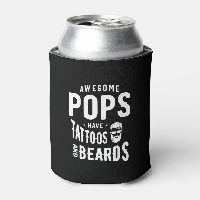 Porta-lata Pop incríveis têm tatuagens e barbas (Can Front)