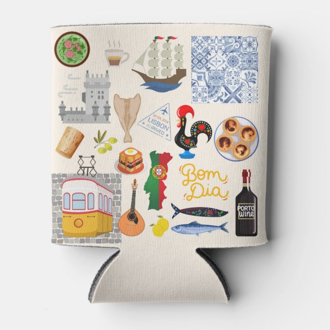 Porta-lata Portugal - Símbolos Viagem Amantes (Frente)