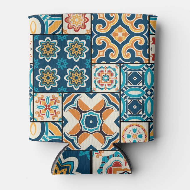 Porta-lata Português Azulejos: Arte Azulejo Tradicional. (Frente)