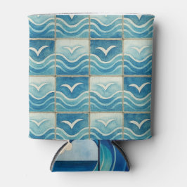 Porta-lata Portuguese Azulejo Blue Tile Pattern Can Cooler –