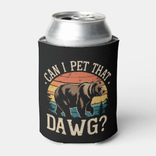 Porta-lata Posso Acariciar Esse Cachorro Urso Meme Acampament