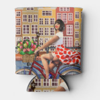 Poster de Amsterdã: Batida-Pino Menina A Bicicleta