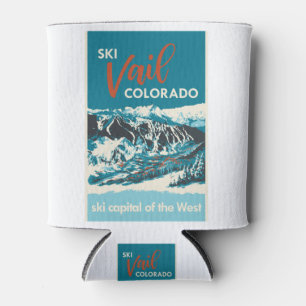 Porta-lata Poster de Esqui Vintage Vail