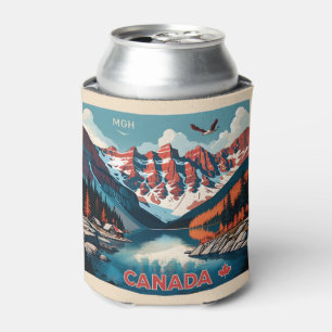 Porta-lata Poster de viagens Personalizado do Monograma Canad