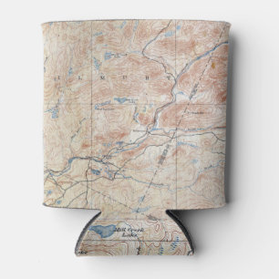 Porta-lata Poster do Mapa Topográfico de Vintage Wilmurt New 