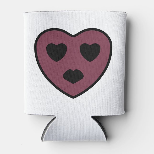 Porta-lata Pout da face do coração (Frente)