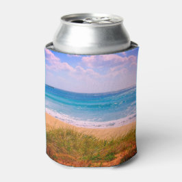 Porta-lata Praia com Turquesa Mar Azul