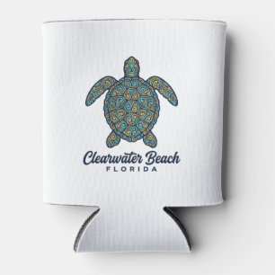 Porta-lata Praia de Clearwater Flórida Tartaruga Marinha Dese