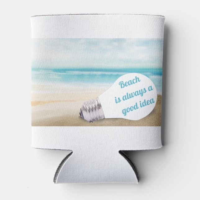 Porta-lata Praia é sempre uma boa ideia, verão (Frente)