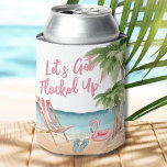 Porta-lata Praia Tropical de Verão Engraçado<br><div class="desc">Uma Bela Praia Tropical Flamingo Flamingo, Engraçada Por Bebendo, É Mais Fria. Um tema legal de praia aquarela com tons cor-de-rosa e cor-de-rosa, colocando a vibração para uma fuga de praia com a noiva e os seus amigos, ou para todos os dias de diversão no verão. De viagens à Flórida,...</div>