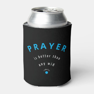 Porta-lata PRAYER MELHOR DO QUE A WIFI personalizada