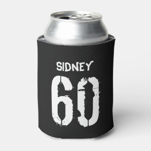 Porta-lata Presente branco preto personalizado da mordaça do