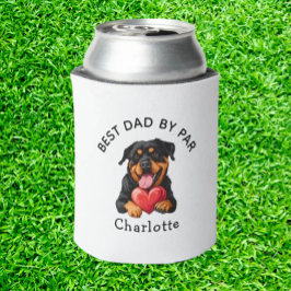Porta-lata Presente Coração Vermelho Rottweiler