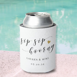 Porta-lata Presente de Chá de Noiva Sip Sip Hooray para Casam