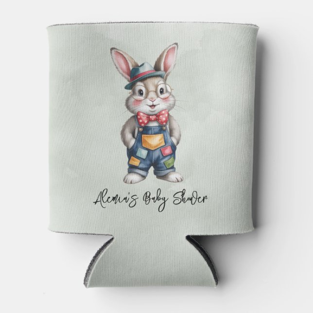 Porta-lata Presente de Chuvada de Bebê para Menino Coelho Hip (Frente)