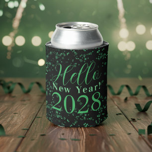 Porta-lata Presente de Festa de Réveillon Verde Preto com Bri